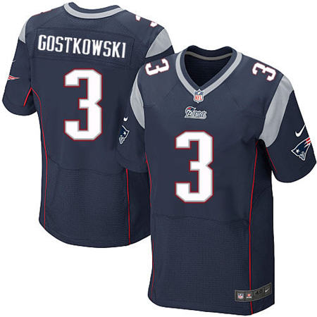 Men New England Patriots 3 Stephen Gostkowski Navy Blue Team Color Elite Stitched NFL Jersey