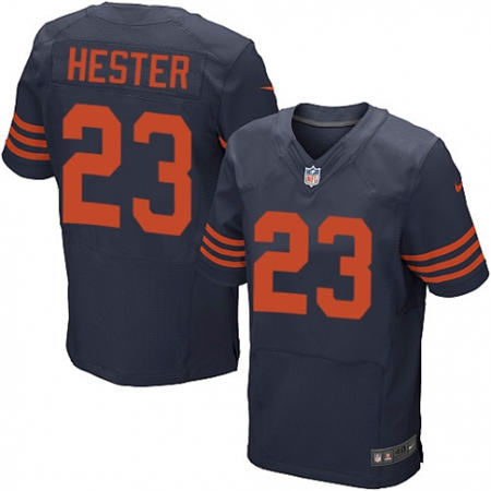Men Chicago Bears 23 Devin Hester Elite Navy Blue 1940s Throwback Alternate NFL Jersey