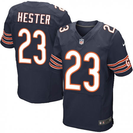 Men Chicago Bears 23 Devin Hester Elite Navy Blue Team Color NFL Jersey