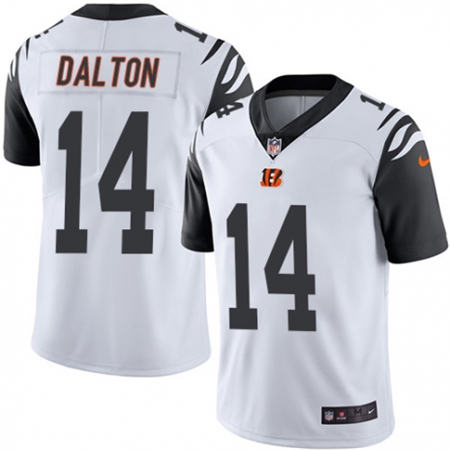 Men Cincinnati Bengals 14 Andy Dalton Limited White Rush NFL Jersey