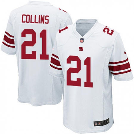 Men New York Giants 21 Landon Collins White Stitched NFL Jersey