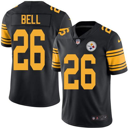 Men Pittsburgh Steelers 26 Le Veon Bell Black Color Rush Limited Stitched NFL Jersey