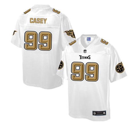Men Tennessee Titans 99 Jurrell Casey White Pro Line Gold Collection Elite Stitched NFL Jersey