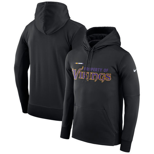 Minnesota Vikings  Property Of Performance Pullover Hoodie Black