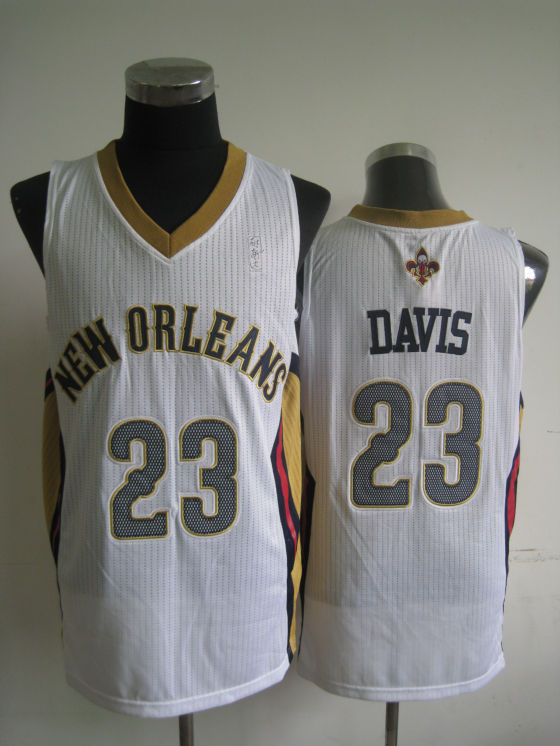 NBA New Orleans Pelicans 23 Anthony Davis Authentic Home White Jersey