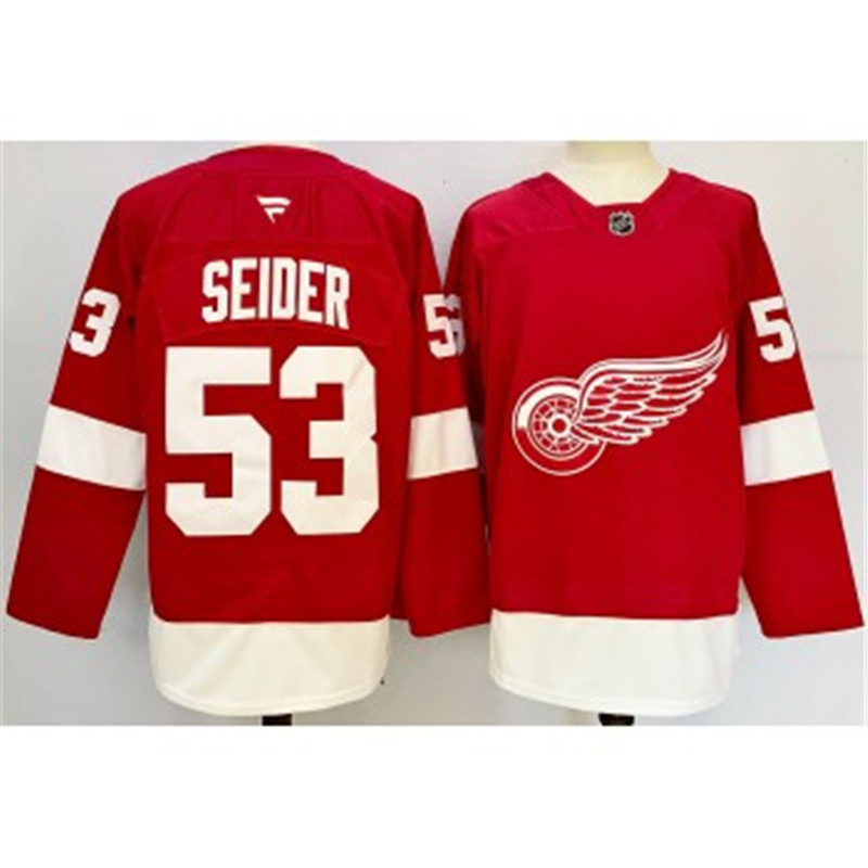 NHL Red Wings 53 SEIDER Red 2024 New Fanatics Jersey