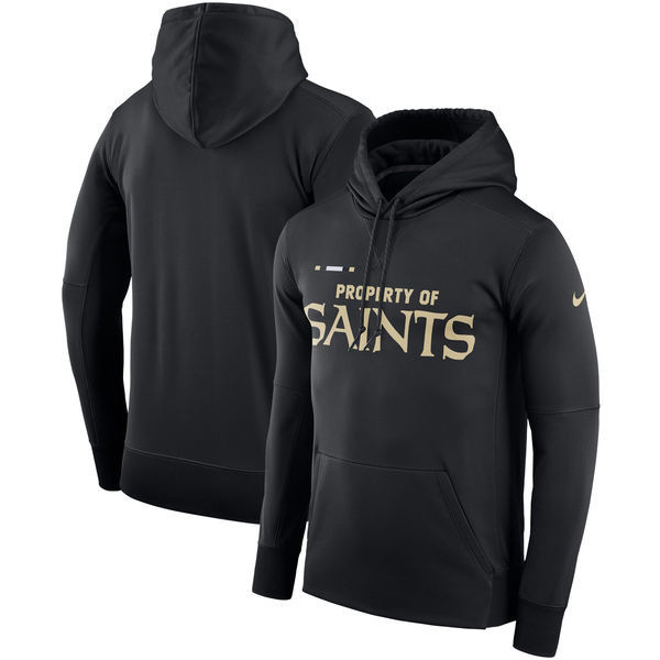 New Orleans Saints Property Of Performance Pullover Hoodie Black