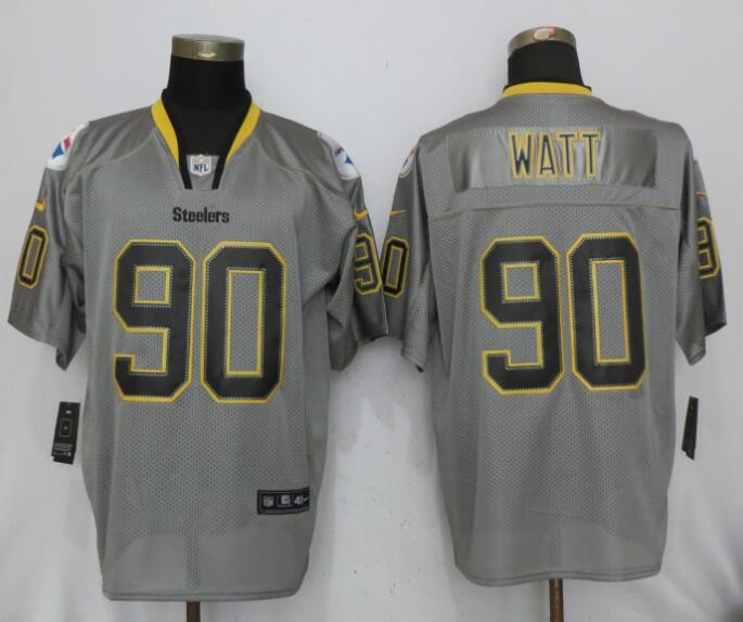 New Pittsburgh Steelers 90 Watt Lights Out Gray Elite Jersey