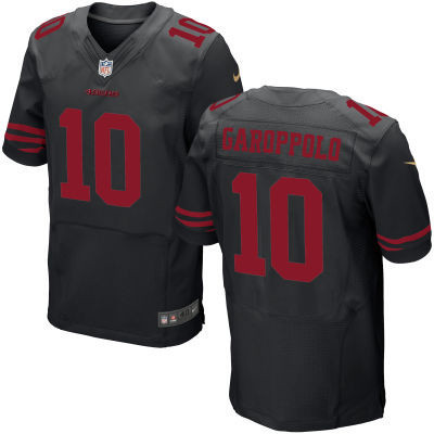 49ers 10 Jimmy Garoppolo Black Elite jersey