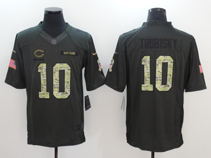 Bears 10 Mitchell Trubisky Anthracite Salute to Service Limited Jersey