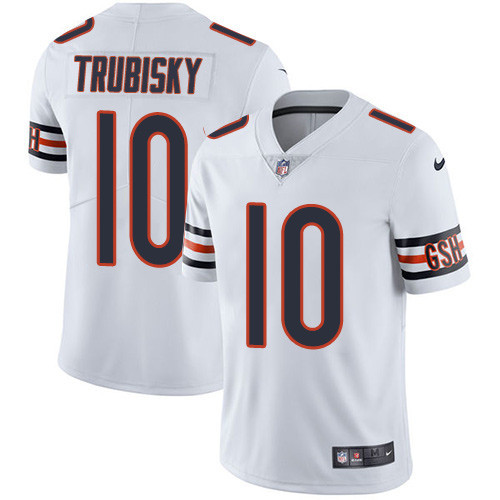 Bears 10 Mitchell Trubisky White Vapor Untouchable Player Limited Jersey
