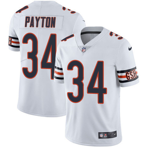 Bears 34 Walter Payton White Vapor Untouchable Player Limited Jersey