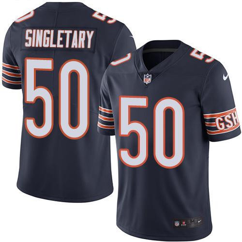Bears 50 Mike Singletary Navy Vapor Untouchable Player Limited Jersey