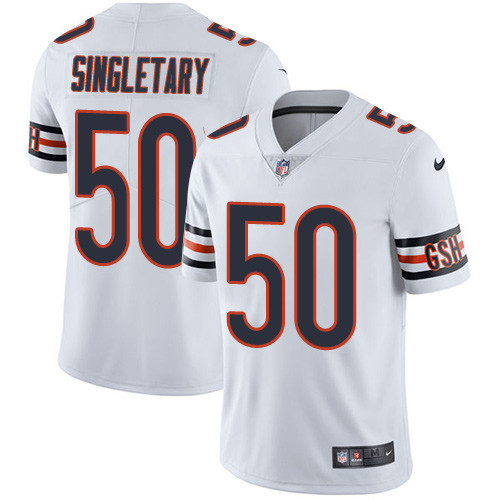 Bears 50 Mike Singletary White Vapor Untouchable Player Limited Jersey