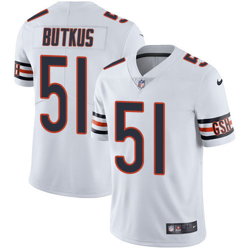 Bears 51 Dick Butkus White Vapor Untouchable Player Limited Jersey