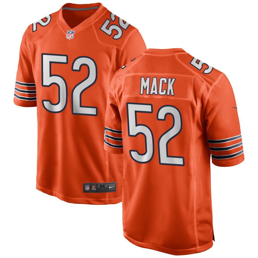 Bears 52 Khalil Mack Orange Alternate Elite Jersey