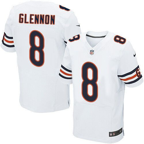 Bears 8 Mike Glennon White Elite Jersey