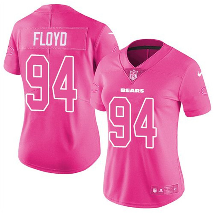 Bears 94 Leonard Floyd Pink Women Rush Limited Jersey