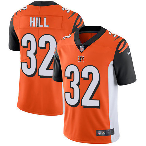 Bengals 32 Jeremy Hill Orange Vapor Untouchable Player Limited Jersey
