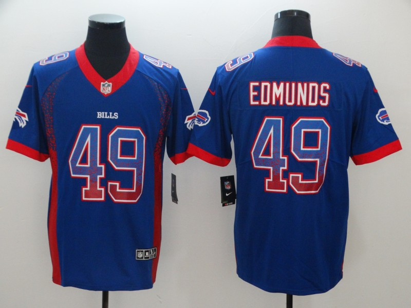 Bills 49 Tremaine Edmunds Royal Drift Fashion Limited Jersey