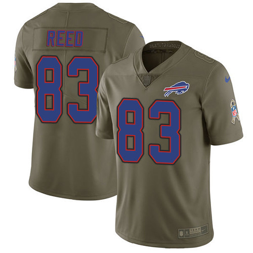 Bills 83 Andre Reed Olive Salute To Service Limited Jersey