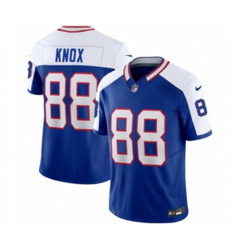 Nike Bills 88 Dawson Knox Blue White 2023 FUSE Throwback Vapor Untouchable Limited Football Stitched Jersey