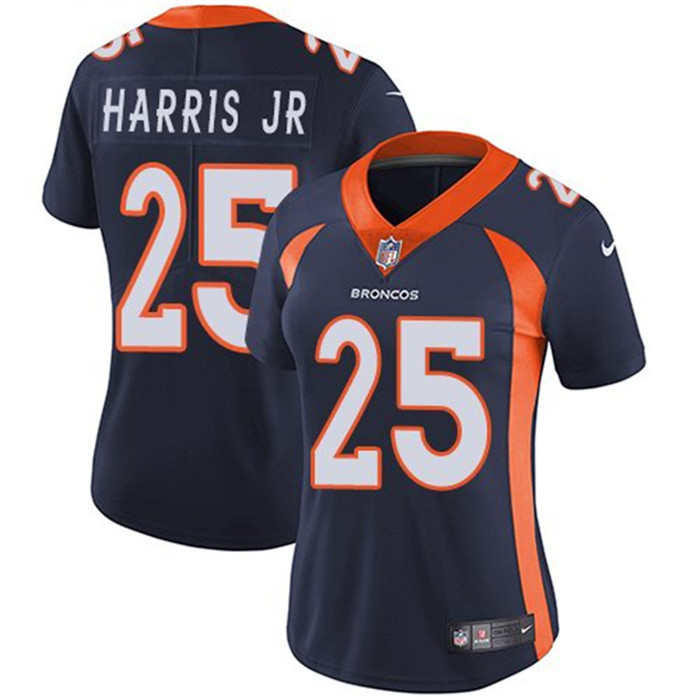 Broncos 25 Chris Harris Jr Navy Women Vapor Untouchable Limited Jersey