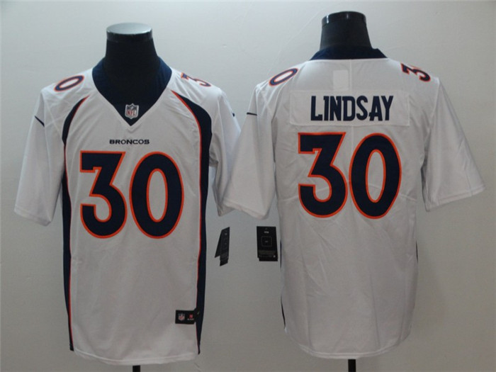Broncos 30 Phillip Lindsay White Vapor Untouchable Limited Jersey