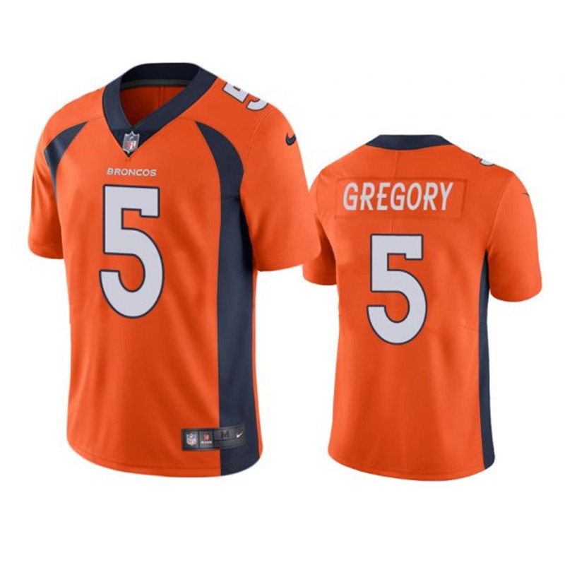 Nike Broncos 5 Randy Gregory Orange Vapor Untouchable Limited Jersey
