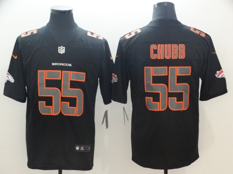 Broncos 55 Bradley Chubb Black Impact Rush Limited Jersey