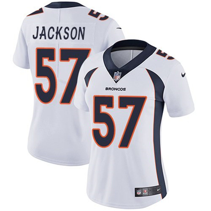 Broncos 57 Tom Jackson White Women Vapor Untouchable Limited Jersey