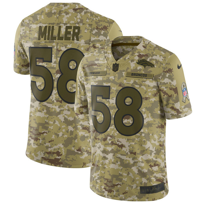 Broncos 58 Von Miller Camo Salute To Service Limited Jersey