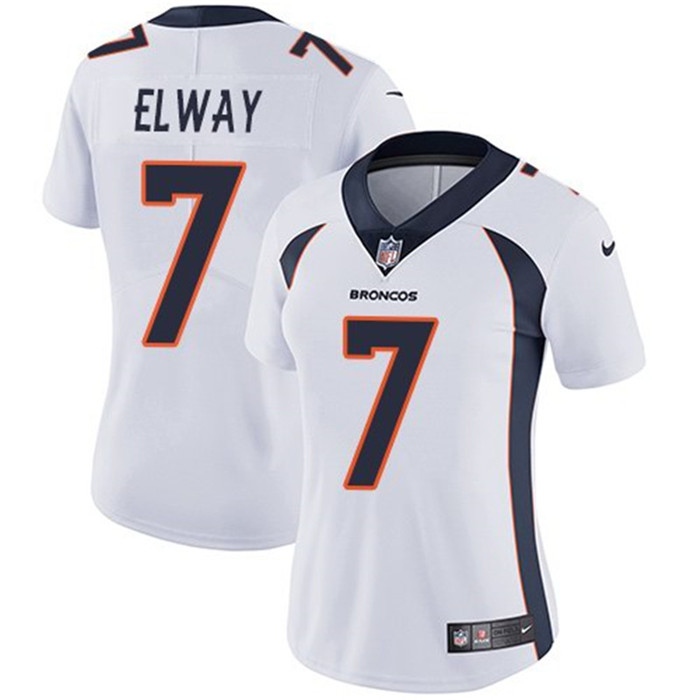 Broncos 7 John Elway White Women Vapor Untouchable Limited Jersey