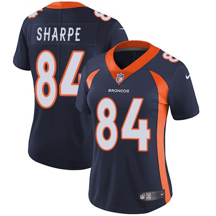 Broncos 84 Shannon Sharpe Navy Women Vapor Untouchable Limited Jersey