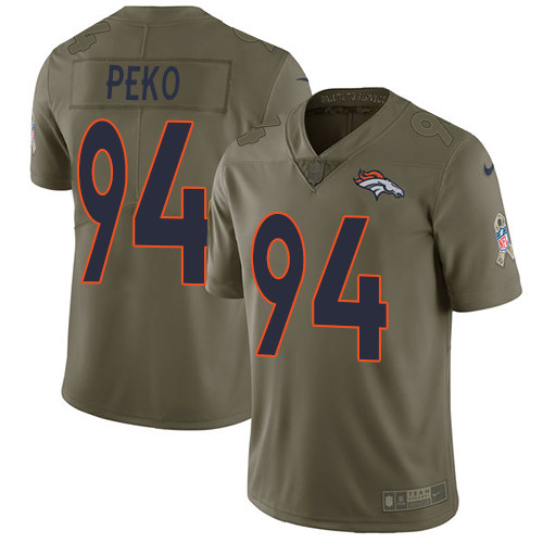 Broncos 94 Domata Peko Olive Salute To Service Limited Jersey