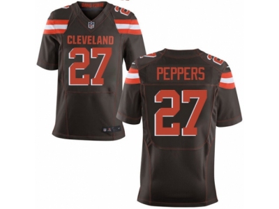Browns 27 Jabrill Peppers Brown Team Color Men Stitched NFL New Elite Jersey