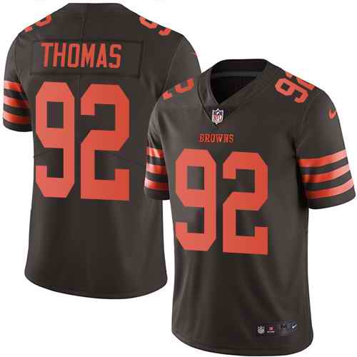 Browns 92 Chad Thomas Brown Color Rush Limited Jersey