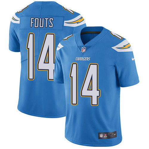  Chargers 14 Dan Fouts Powder Blue Vapor Untouchable Player Limited Jersey