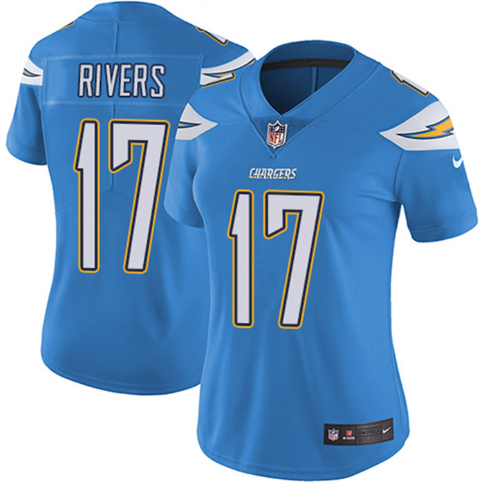 Chargers 17 Philip Rivers Light Blue Women Vapor Untouchable Limited Jersey