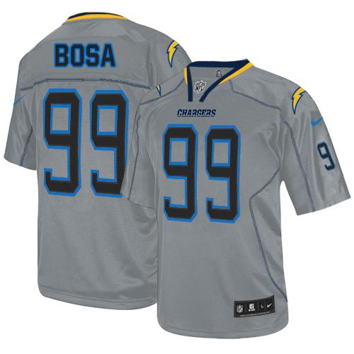 Chargers 99 Joey Bosa Lights Out Grey Men Stitched NFL Elite Jersey
