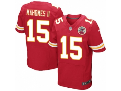 Chiefs 15 Patrick Mahomes II Red Team Color Men Stitched NFL Elite Jersey