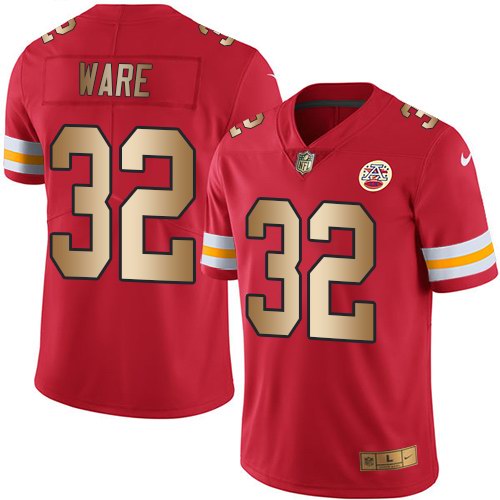Chiefs 32 Spencer Ware Red Gold Vapor Untouchable Limited Jersey