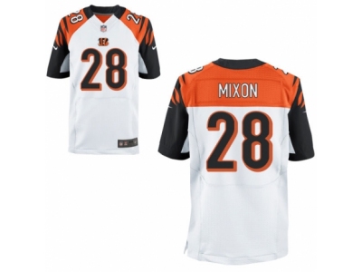 Cincinnati Bengals 28 Joe Mixon Elite White NFL Jersey
