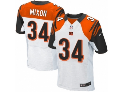  Cincinnati Bengals 34 Joe Mixon Elite White NFL Jersey