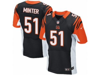 Cincinnati Bengals 51 Kevin Minter Elite Black Team Color NFL Jersey