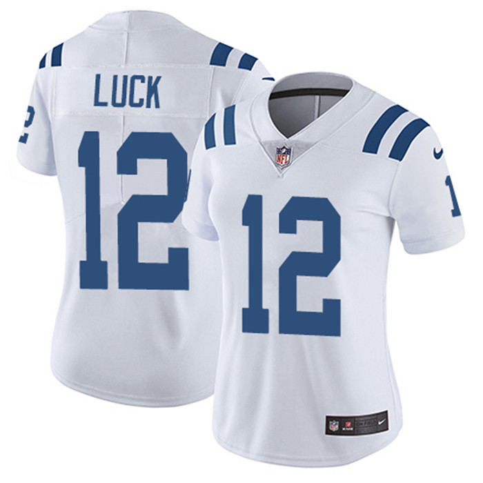 Colts 12 Andrew Luck White Women Vapor Untouchable Limited Jersey