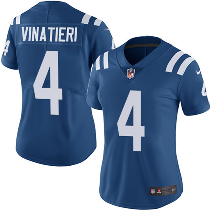 Colts 4 Adam Vinatieri Royal Women Vapor Untouchable Limited Jersey