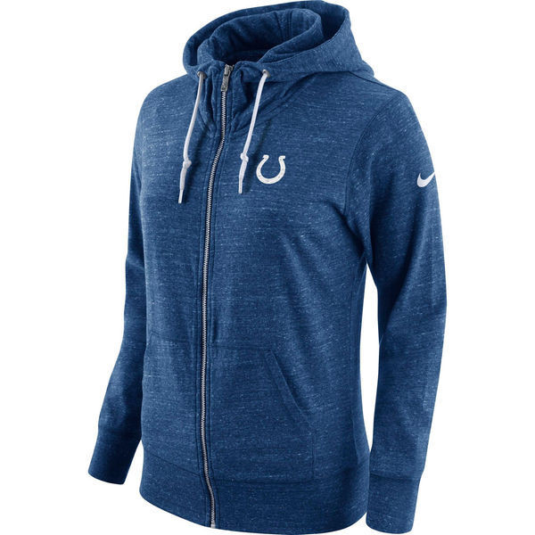 Colts Fresh Logo Blue Women's Full Zip Hoodie