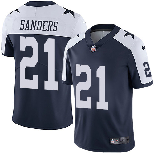 Cowboys 21 Deion Sanders Navy Throwback Vapor Untouchable Player Limited Jersey