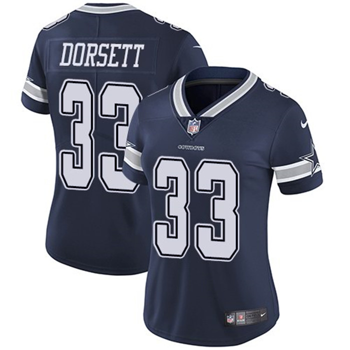 Cowboys 33 Tony Dorsett Navy Women Vapor Untouchable Limited Jersey
